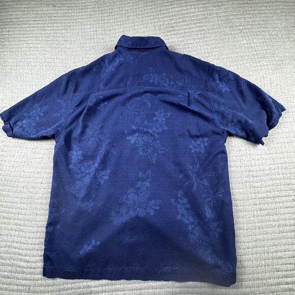 Lot of 3 Silk Beach Shirts Men M,M,L Floral SS Red Blue Beige Hawaiian Tropical - Picture 5 of 16